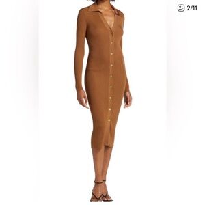 Alice + Olivia Camel Knit Midi Dress size S/P
